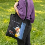 borsa in tela con illustrazione