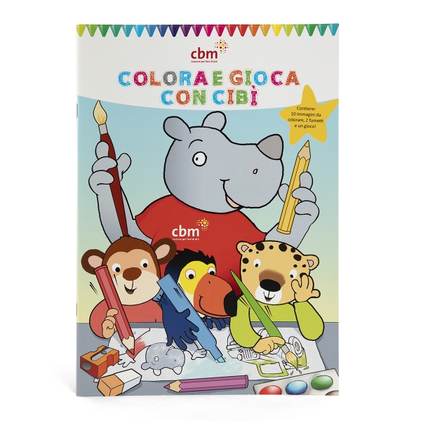 copertina di colora e gioca con cibi
