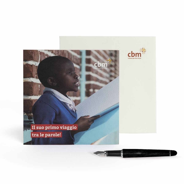 043_1 CARTOLINA SOLIDALE libro braille