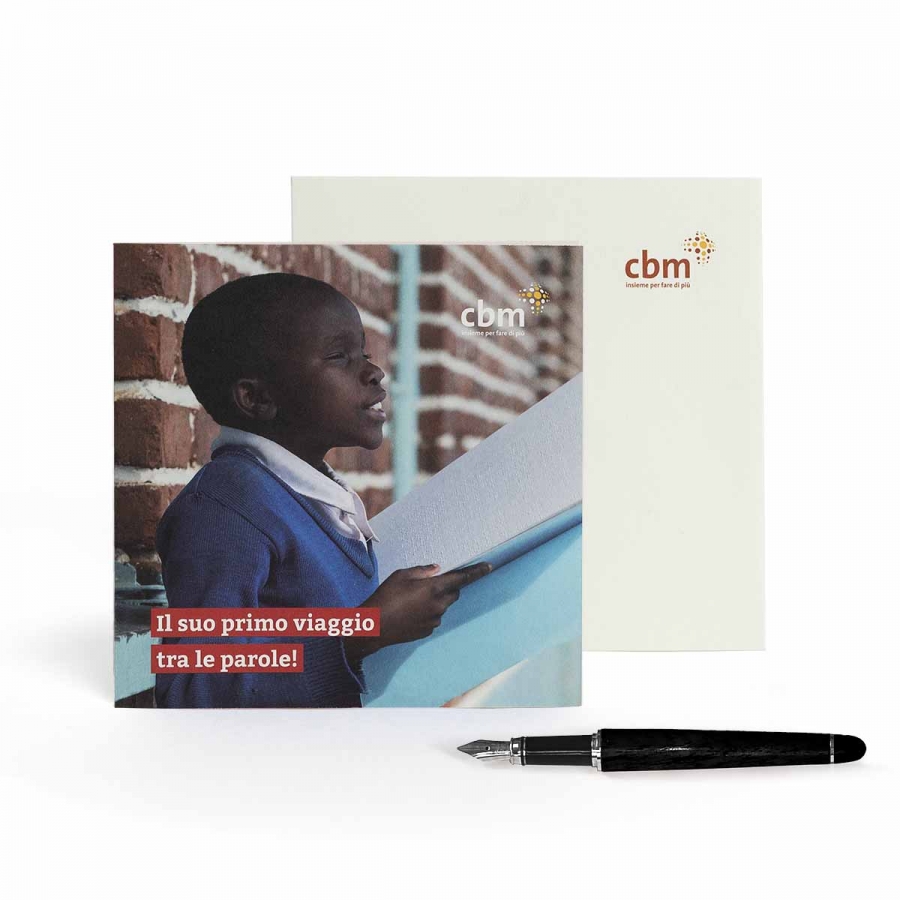 043_1 CARTOLINA SOLIDALE libro braille