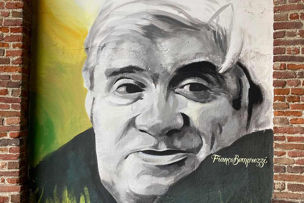 murales raffigurante franco bomprezzi