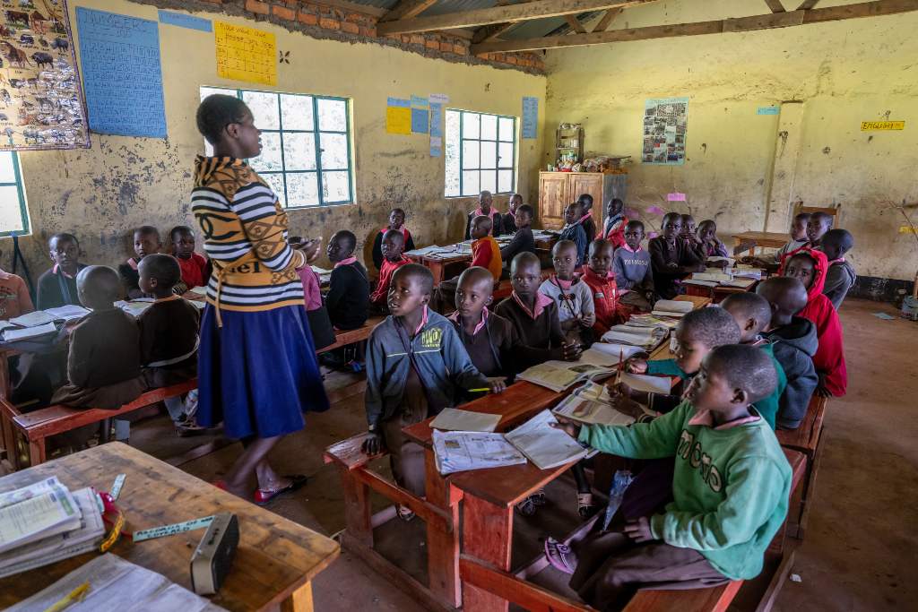 bambini in classe in Africa